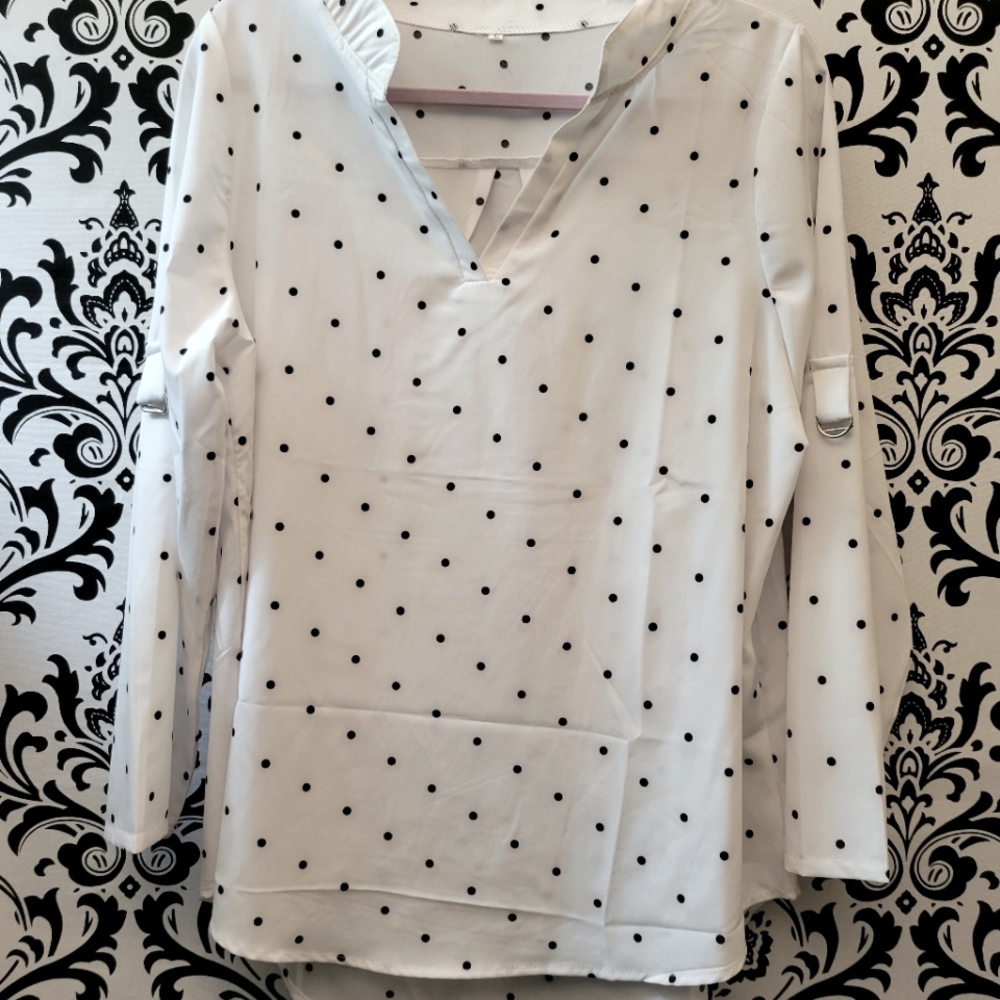 Polk a dot Pullover Blouse